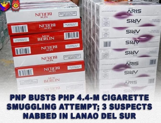 菲律宾南拉瑙截获440万走私香烟，3人落网🔥
