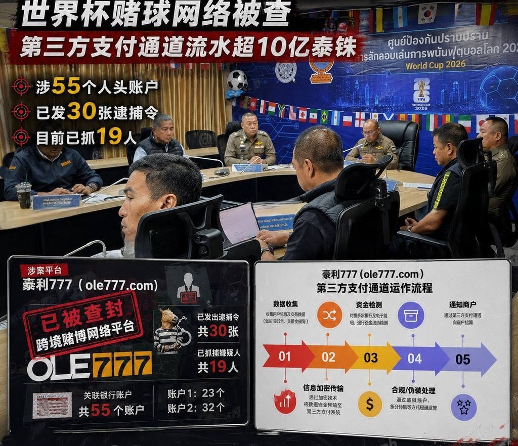 突发 #泰国新闻 #豪利777在泰国被查 资金流水超10亿泰铢，19人已落网